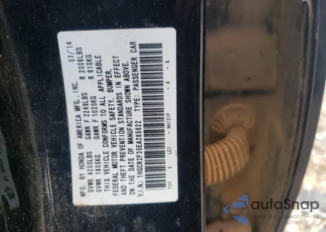 2014 Honda Accord Lx z USA, uszkodzony, nr VIN 1HGCR2F35EA285622